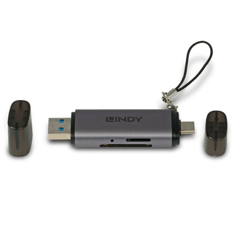 Card Reader Lindy USB 3.2 Type C&A, m/SD