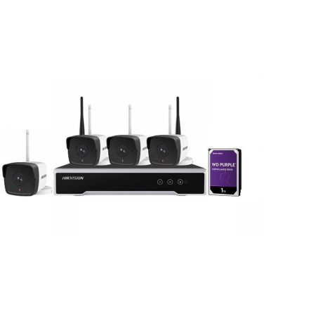 KIT 4CAMERE BULLET+1NVR+1HDD WIFI 2MP